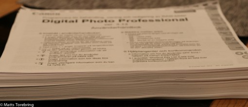 Användarhandboken till min nya kamera.