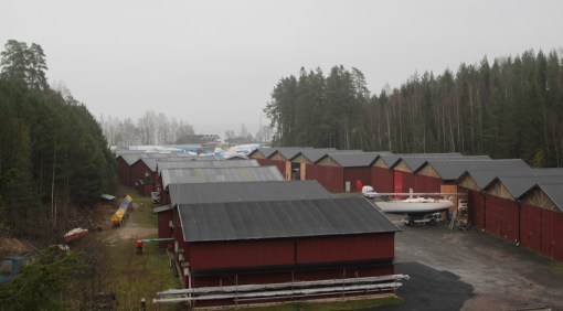 En förhållandevis riktigt stor båthamn 