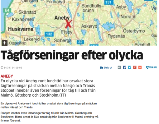 En av våra vänner är borta