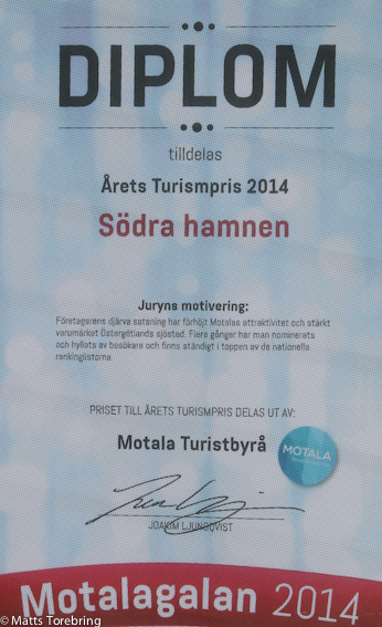 Diplom till Södra Hamnens Ställplats