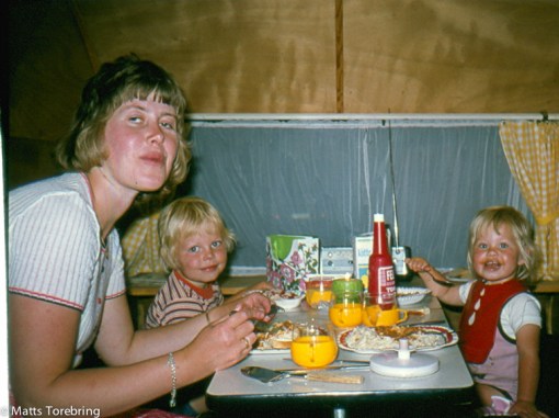 Första måltiden i en husvagn
