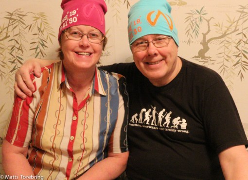 Deciree hade tryck så här fina mössor till oss.