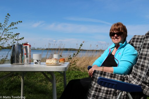 Förmiddagsfika vid husbilen