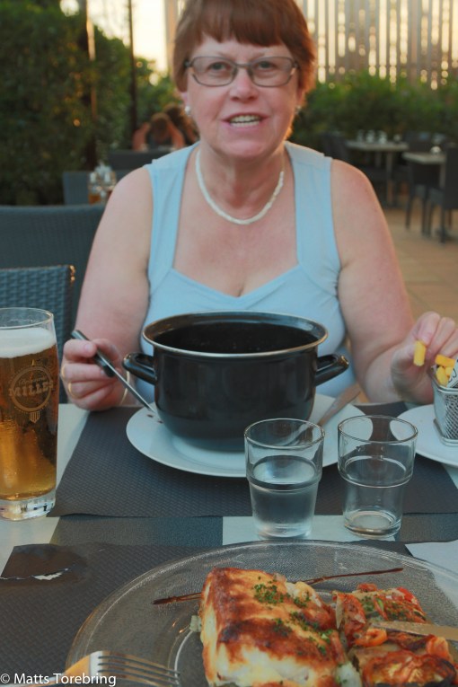 Restaurangbesök första kvällen