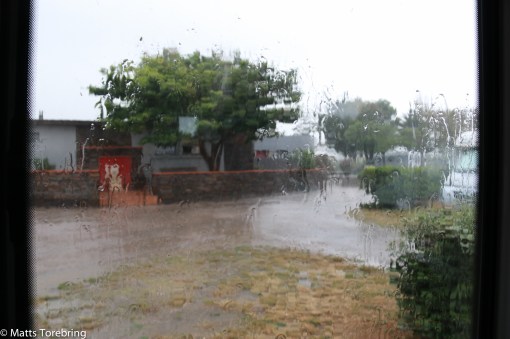 En regnig dag igår på Franska Rivieran