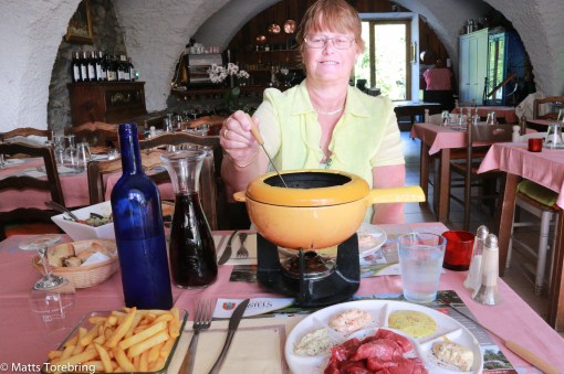 Det blev riktig festmat i restaurangen på kvällen