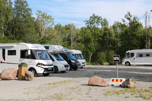 Inte så många husbilar på ställplatsen