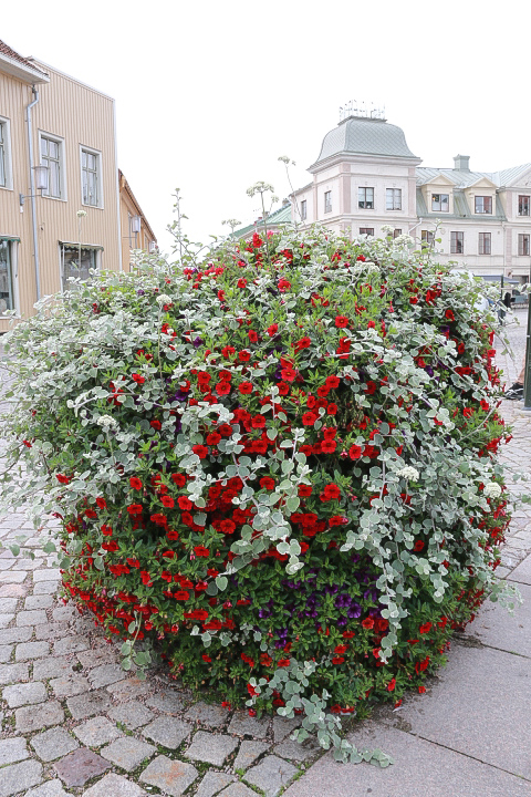 En lång rad av dessa vid kyrktorget
