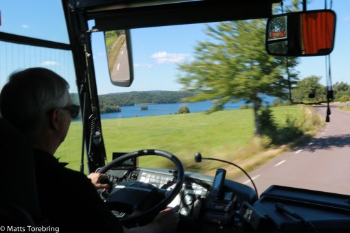 En olycka på riksväg 32 gjorde att vi åkte över Gränna bort. 