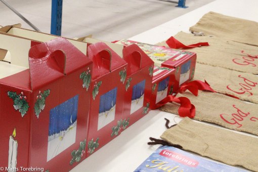 Så skulle sortimentet packas ned i våra Tomtelådor och säckar