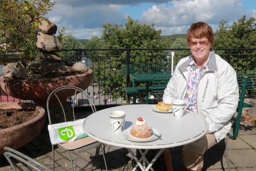 Det blev ett gott 11- kaffe på stan