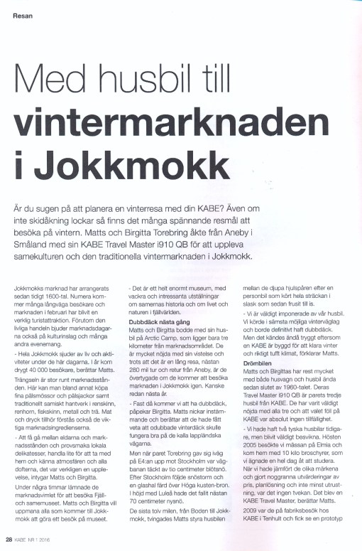 Den bästa tidningen av alla, Kabe Husbilsliv kom idag