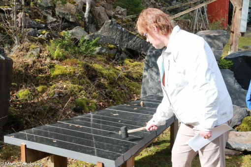 Det gick att spela "Gubben Noa" på stenarna.