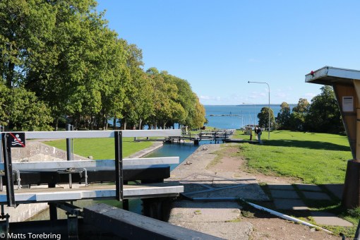 Vid denna branta slusstrappa har vi inte varit framme vid tidigare