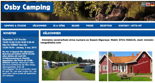 Campingen ligger ganska vackert