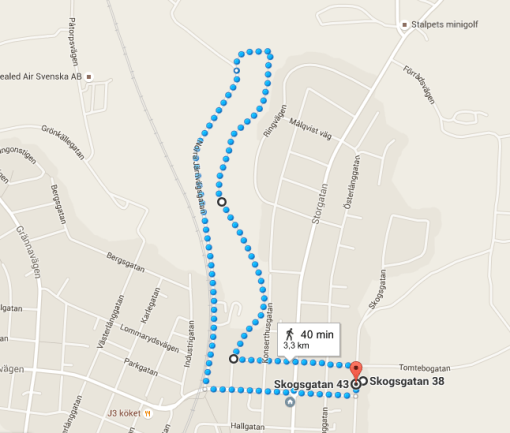 Vandringsled som börjar utmed Svartån